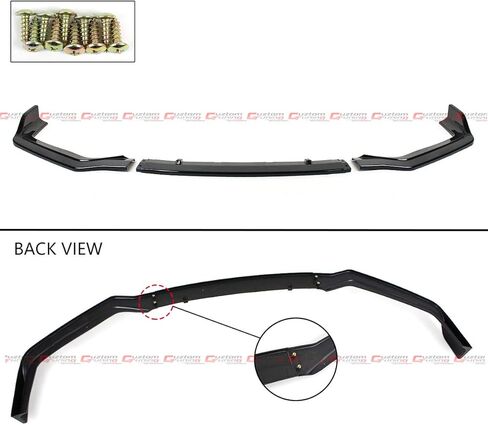 3 Pieces Style Glossy Black Front Bumper Lip Spoiler Splitter Compatible for 2018-2020 Infiniti Q50 Sport Model in Kuwait