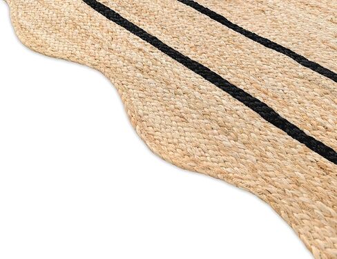 Wave Jute Rug Classic Quality Scalloped Hand Woven Boho Entryway Farmhouse Home Decor Runner Rug in Saudi Arabia
