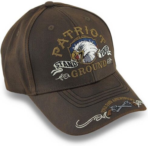 Stand Your Ground Patriot Hat Brown Denim Baseball Cap in Saudi Arabia
