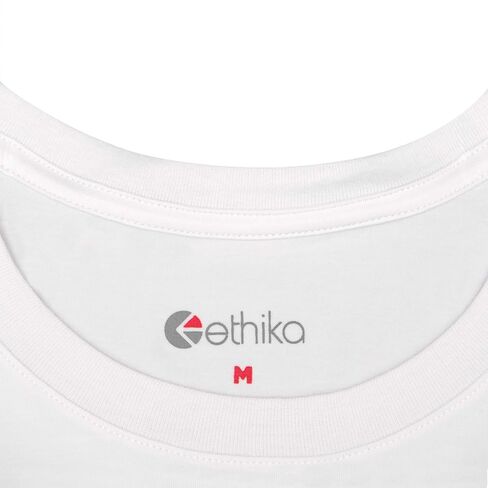 تي شيرت Ethika للرجال ذو التصميم الكلاسيكي | أبيض in Saudi Arabia