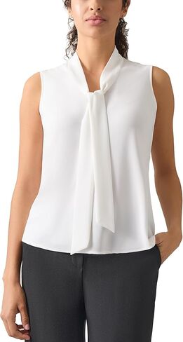 Kasper Womens Petite Size Tie Neck Blouse in Saudi Arabia