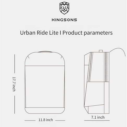 حقيبة ظهر Kingsons Urban خفيفة الوزن مقاومة للماء - حجرة كمبيوتر محمول مقاس 15.6 بوصة، وصول سريع، مريحة، 22.5 لتر (التنقل/السفر/الكلية/الحمل اليومي) (هدايا للرجال والنساء) (KS25055-Black-US-1) in Kuwait