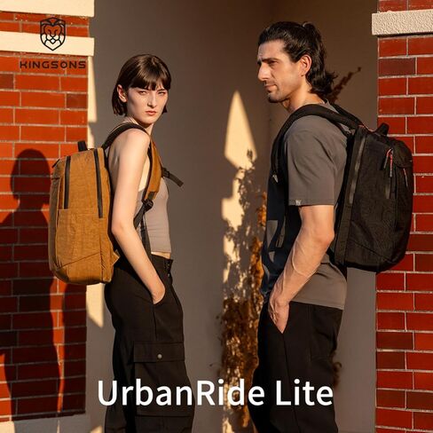 حقيبة ظهر Kingsons Urban خفيفة الوزن مقاومة للماء - حجرة كمبيوتر محمول مقاس 15.6 بوصة، وصول سريع، مريحة، 22.5 لتر (التنقل/السفر/الكلية/الحمل اليومي) (هدايا للرجال والنساء) (KS25055-Black-US-1) in Kuwait