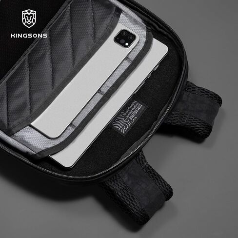 حقيبة ظهر Kingsons Urban خفيفة الوزن مقاومة للماء - حجرة كمبيوتر محمول مقاس 15.6 بوصة، وصول سريع، مريحة، 22.5 لتر (التنقل/السفر/الكلية/الحمل اليومي) (هدايا للرجال والنساء) (KS25055-Black-US-1) in Kuwait