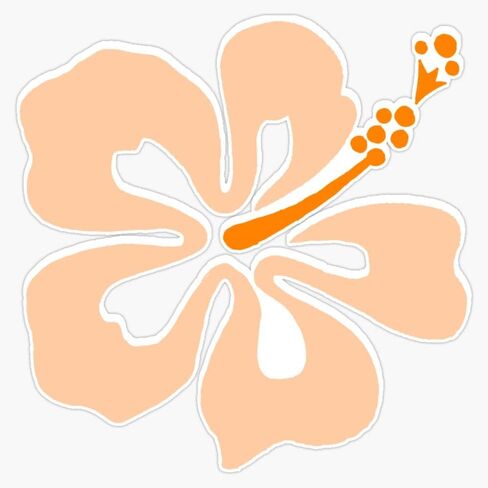 EB Store Hibiscus Flower Bumper Sticker Vinyl Decal 5'' in Kuwait