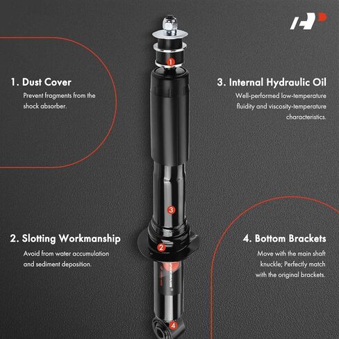 A-Premium Front Pair (2) Shock Absorber Compatible with Toyota Land Cruiser 1996 1997 1998 1999 2000 2001 2002, Driver and Passenger Side in Saudi Arabia