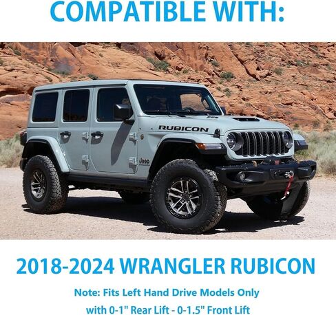 Pair of 5100 Series Front Monotube Shocks fits 2018 2024 Wrangler Rubicon Left Hand Drive Models Only with 0-1.5" Front & Rear Lift - TrendsAuto Decal in Saudi Arabia