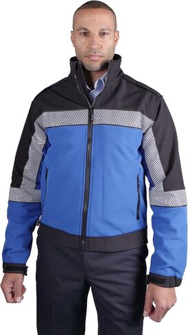 High Visibility Men's Windproof Water Resistant Fleece Lined Softshell Jacket in Saudi Arabia
