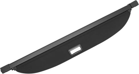 FREEMOTOR802 Rear Cargo Cover, Fits 2007-2016 Jeep Compass & 2007-2017 Jeep Patriot, V2 Black Vinyl + Aluminum Rod Retractable Trunk Cover Luggage Security Privacy Shield Shade Interior Accessories in Kuwait