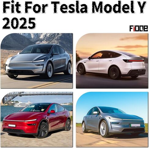 Premium White Nappa Leather Seat Covers for Tesla Model Y Juniper 2025 - Full Set with Airbag Safety & Non-Slip Design in Kuwait