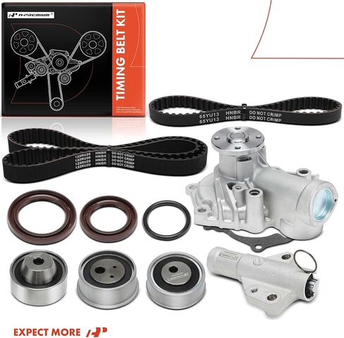 A-Premium Engine Timing Belt Kit with Water Pump Compatible with Mitsubishi Outlander 2004-2006, Lancer 2004-2006, Eclipse 2006-2007, Galant 2004-2006 - 2.4L in Saudi Arabia