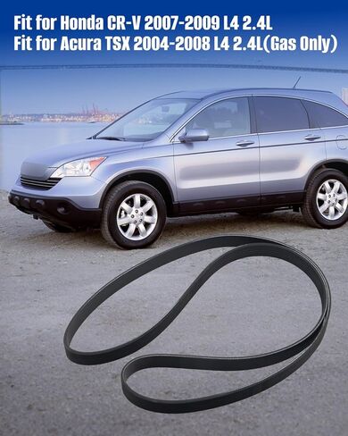 حزام محرك أفعواني مناسب لسيارة Honda CR-V 2007-2009 L4 2.4L، مناسب لـ Acura TSX 2004-2008 L4 2.4L، غاز فقط، استبدل K070690 7PK1753 1070690 in Saudi Arabia