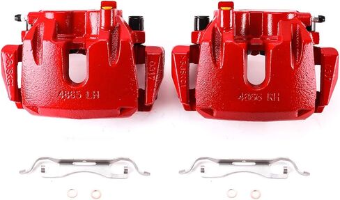 Power Stop Front S5296A Pair of High-Temp Red Powder Coated Calipers For Dodge Durango 2011-2017, Jeep Grand Cherokee 2011-2017 [Model Specific] in Saudi Arabia