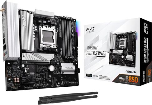 ASROCK AMD B850 PRO A SOCKET AM5 RYZEN DDR5 8000 MHz 256GB ATX Motherboard M.2 SATA3 6.0 GB/S PCIE 5.0 in Kuwait