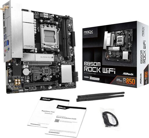 ASROCK AMD B850 PRO A SOCKET AM5 RYZEN DDR5 8000 MHz 256GB ATX Motherboard M.2 SATA3 6.0 GB/S PCIE 5.0 in Kuwait