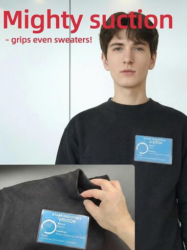 حامل شارة الاسم المغناطيسي بريسمايت 3x4، علامات الاسم المغناطيسية مع إدراجات قابلة للطباعة بالليزر/النافثة للحبر، 100 حزمة in Kuwait