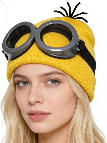 3-Piece Halloween Costume Accessory Set - Goggles, Beanie, Black Gloves - Fun Costume for Parties, Cosplay, Adult Trick-or-Treat in Saudi Arabia