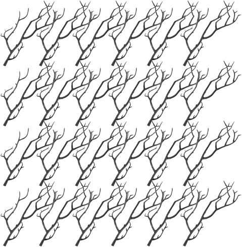 24 Pcs Artificial Antler Branches for DIY Crafts Realistic Plastic Twigs Vase Fillers Seasonal Home Decor for Halloween Christmas Table Decoration in Saudi Arabia