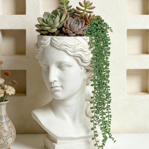 8 Pcs Artificial Succulents Hanging Plants, 27.6 Inch Fake String of Pearls Greenery Plants Fake Succulents Vines for Wall Home Backdrop Garden Indoor Outdoor Decor in Saudi Arabia