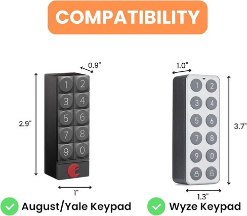 حاوية لوحة المفاتيح لشركة August/Yale & Wyze Lock Keypad - مقاومة للطقس ، مساكن خارجية مغلقة بالكامل مع قفل مغناطيسي (رمادي) in Kuwait