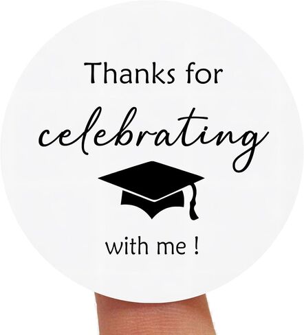 ZLKAPT Graduation Stickers 60pcs - Thanks for Celebrating with Me Decorative Adhesive Decals for Graduation Party Favors in Saudi Arabia
