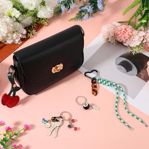 Rope Cherry Bag Charm, Cherry Purse Charms for Handbags, 8 Ball Keychain for Wallets Car Key Backpacks Accessories in Saudi Arabia