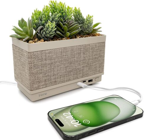 محطة شحن Ihome PowerPlant ، عصاري فو مع محطة شحن USB لجهاز iPhone و Android ، وأكثر - White (IPP45) in Saudi Arabia