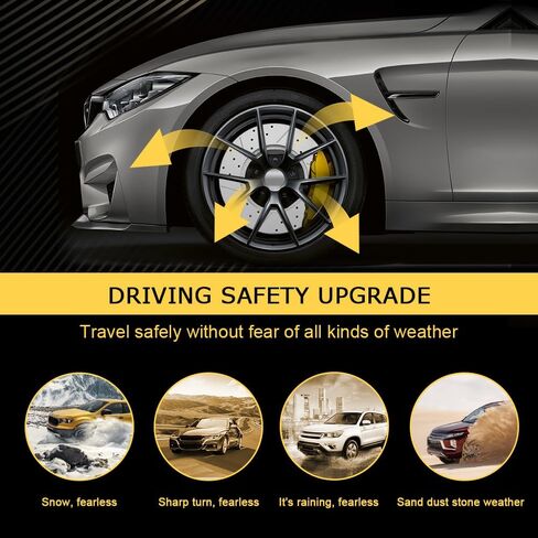 Front Drilled & Slotted Disc Brake Rotors and Ceramic Brake Pads kit for 2019-2022 Chevrolet Silverado 1500, 2021-2024 Suburban, Tahoe, 2021-2023 Cadillac Escalade in Kuwait