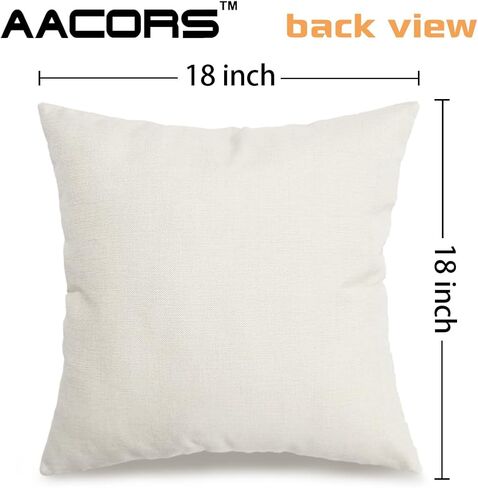 أغطية وسائد زنبركية من AACORS مقاس 18 × 18 مجموعة من 2، غطاء وسادة موسمي لمنزل المزرعة للأريكة وغرفة النوم وغرفة المعيشة AA797-18-2 in Kuwait