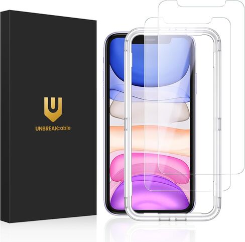 واقي شاشة زجاجي مقسى غير قابلة للتطبيق لمجلة iPhone 11/iPhone XR [2-pack] [إطار التثبيت السهل] [9H صلابة] [99.99 ٪ HD Clear] [Free Bubble] لـ Apple 6.1 '' '' in Kuwait