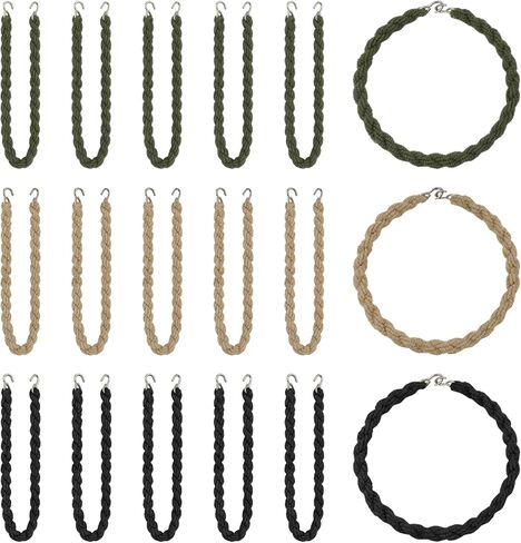 18 Pcs Boot Blousers Military, Elastic Blousing Straps with Metal Hooks, Adjustable Boot Bands for Pants Men and Women Army Navy Outdoor Hiking (Black, Green, Kachi) in Kuwait