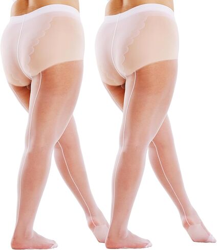LUCKELF جوارب طويلة شفافة للنساء 2 أزواج جوارب طويلة كلاسيكية كلاسيكية ذات درزات خلفية 9+ ألوان جوارب طويلة فائقة النعومة والمتانة in Kuwait