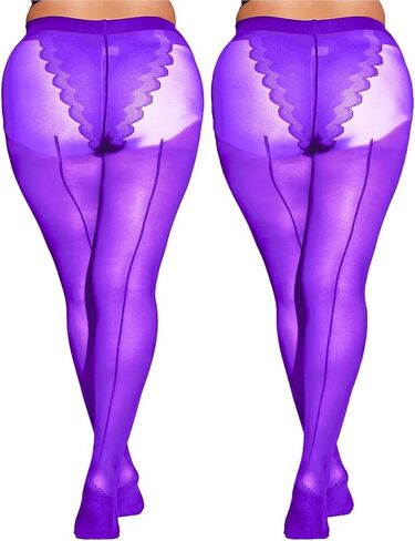 LUCKELF Sheer Tights for Women 2 Pairs Classic Retro Back Seam Pantyhose 9+ Colors Tights Ultra Soft Durability in Saudi Arabia