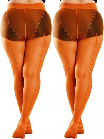 LUCKELF Sheer Tights for Women 2 Pairs Classic Retro Back Seam Pantyhose 9+ Colors Tights Ultra Soft Durability in Saudi Arabia