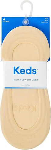 Keds Women's Extra Low Cut Liner Socks 4 Pack No Show Lightweight Breathable in Saudi Arabia