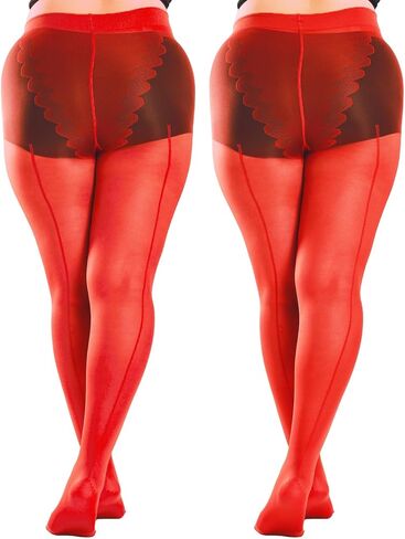 LUCKELF Sheer Tights for Women 2 Pairs Classic Retro Back Seam Pantyhose 9+ Colors Tights Ultra Soft Durability in Saudi Arabia