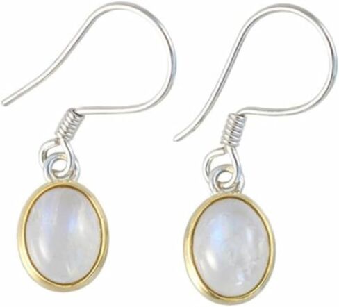 أقراط Echmeck مصنوعة يدويًا من الفضة الإسترلينية دائرية باللون الأزرق الفيروزي مقاس 10 مم متدلية للنساء in Kuwait