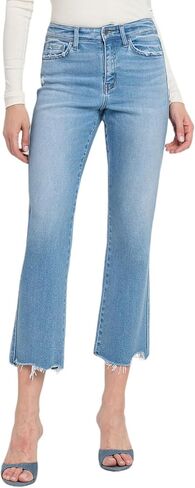 Flying Monkey High Rise Crop Regular Straight Jeans Light Blue in Kuwait