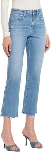 Flying Monkey High Rise Crop Regular Straight Jeans Light Blue in Kuwait