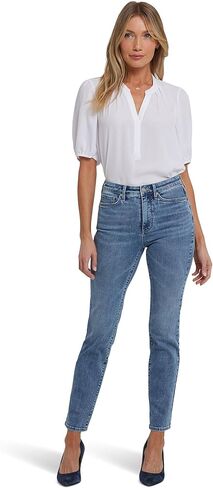 NYDJ Womens Sheri Slim Parisian Sky 8 Inseam: 30 in Saudi Arabia