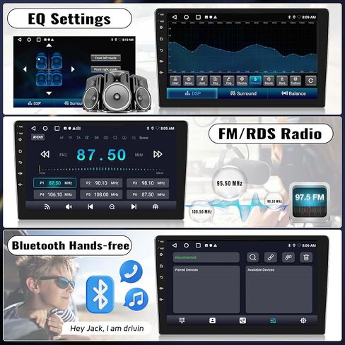 2G+64G لسيارة Jeep Grand Cherokee 2008 2009 2010 2012 2013 Android Car Stereo Wireless Apple CarPlay Android Auto 9 بوصة تعمل باللمس GPS Navi HiFi Audio Bluetooth Mirror Link FM WiFi+كاميرا احتياطية وميكروفون in Saudi Arabia