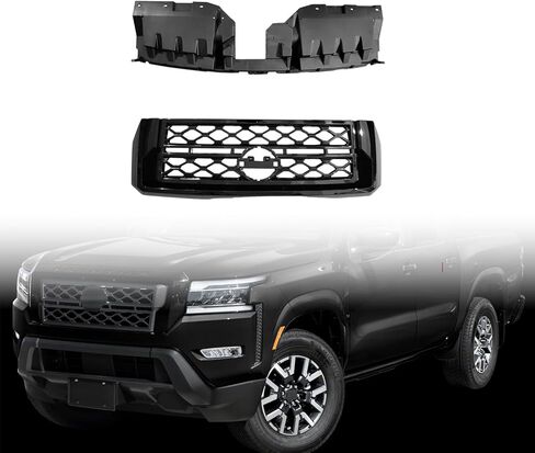 LOSTAR Front Upper Grille Grill Fits For 2022 2023 2024 Frontier Black 62310-9BU0D, 1PCS Front Upper Grille in Saudi Arabia