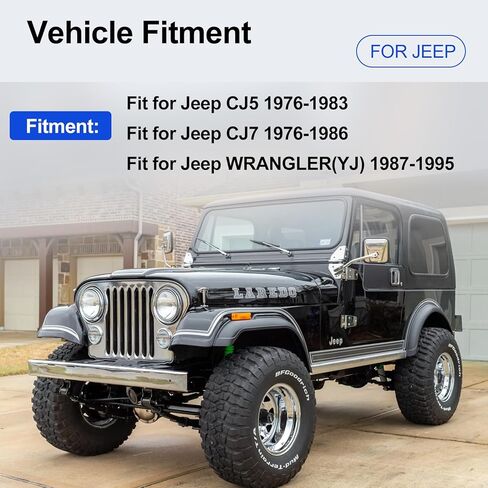 وحدة تحكم مركزية فاخرة بقفل مع مصابيح RGB وUSB/Type-C - متوافقة مع Jeep CJ5 1976-1983، CJ7 1976-1986، Wrangler YJ 1987-1995 - صندوق تخزين آمن مع منافذ شحن in Kuwait