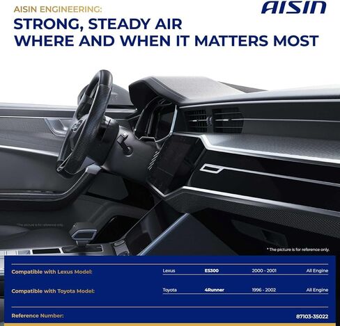 محرك منفاخ AISIN BLMT-00037 HVAC مع مجموعة عجلات - متوافق مع Toyota 4Runner 1996-2002، Lexus ES300 2000-2001 in Saudi Arabia