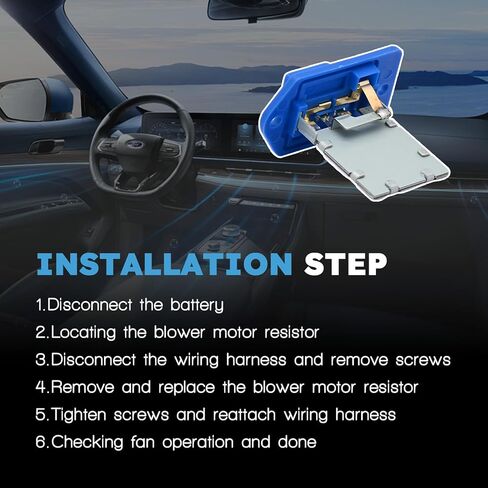 HVAC Blower Motor Resistor with Wire Harness Compatible with Hyundai Kona 2018-2021 Palisade 2020-2023 Tucson 2016-2025 Venue 2020-2025 Replacement for Kia Soul 2020-2023 Sport-Age 2017-2022 in Kuwait