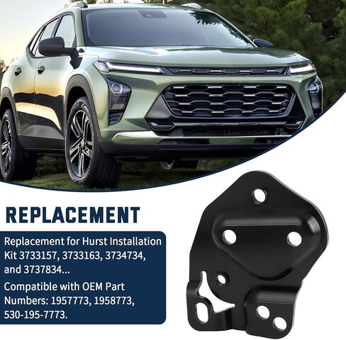 لوحة تركيب ناقل الحركة من الألومنيوم ذات 4 سرعات لناقل الحركة GM Chevy Pontiac - تناسب مجموعات Hurst 3733157، 3163، 4734، 7834. بديل لـ 1957773، 1958773، 530-195-7773، 530-195-8773 in Saudi Arabia