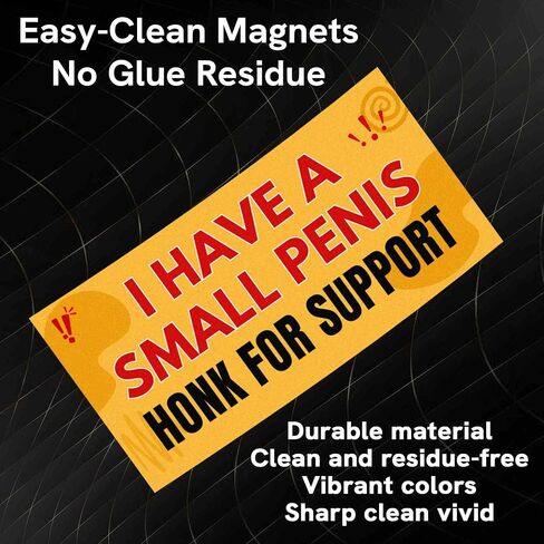 (7.5x3.75 in) Magnet Sticker I Have A Small Penis Honk for Support Magnetic for Bumper, Car, Truck, Metal Surface - Waterproof, UV-Resistance in Saudi Arabia