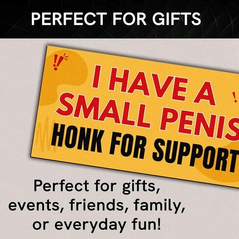 (7.5x3.75 in) Magnet Sticker I Have A Small Penis Honk for Support Magnetic for Bumper, Car, Truck, Metal Surface - Waterproof, UV-Resistance in Saudi Arabia