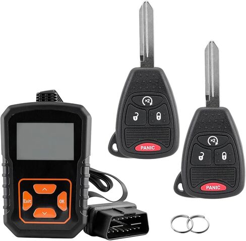 استبدال جهاز التحكم عن بعد لمفتاح Fob DIY يناسب 2007-2018 Jeep Wrangler 2007-2017 Jeep Compass Patriot عن بعد للدخول بدون مفتاح OHT692713AA (عبوة من 2) in Kuwait
