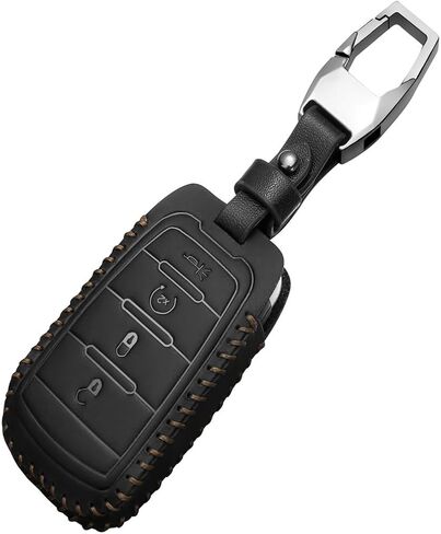 Leather Compatible with ram Key fob Cover for Dodge 2019 2025 RAM 1500 2500 3500 Accessories 4 Buttons Keychain in Kuwait